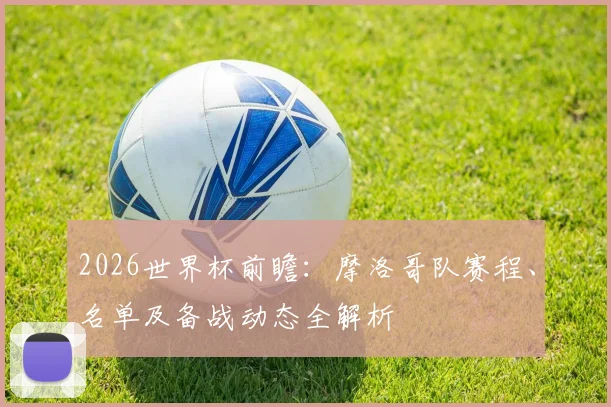 2026世界杯前瞻：摩洛哥队赛程、名单及备战动态全解析